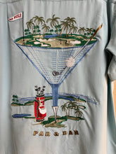 Load image into Gallery viewer, Fine Resortwear Golf Shirt Aquamarine 19th Hole Men&#39;s Dress Camp Shirt Bamboo Cay