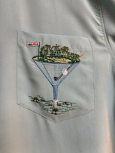 Load image into Gallery viewer, Fine Resortwear Golf Shirt Aquamarine 19th Hole Men&#39;s Dress Camp Shirt Bamboo Cay