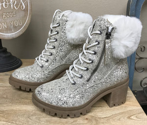 Bling Sparkly Boots for women by Very G Glitter Boots with the fur