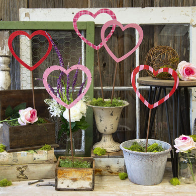 Heart Stake for Valentines Day Cut out Heart flower stakes