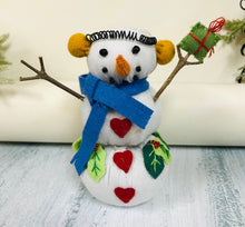 Load image into Gallery viewer, Adorable Hanging Fabric Snowman Ornaments