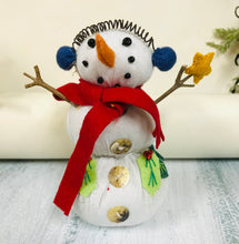 Load image into Gallery viewer, Adorable Hanging Fabric Snowman Ornaments