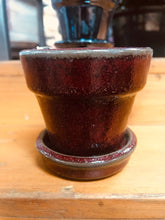 Load image into Gallery viewer, Small 3&quot; Classic Style Mini Glazed Ceramic Planter attached saucer