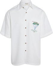 Load image into Gallery viewer, Men&#39;s White Golf Shirt Dressy short sleeve 19th Hole Par and Bar by Bamboo Cay