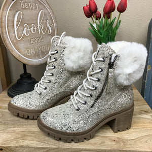 Bling Sparkly Boots for women by Very G Glitter Boots with the fur