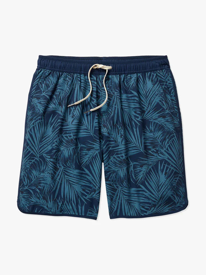 Gray Leaf Print Men's Lined Swim Trunk Fair Harbor The Anchor