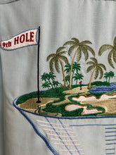 Load image into Gallery viewer, Fine Resortwear Golf Shirt Aquamarine 19th Hole Men&#39;s Dress Camp Shirt Bamboo Cay