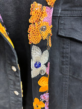 Load image into Gallery viewer, Elite Style Black Denim Jean Jacket Embroidered Accents A.Z.I. Brand