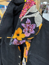 Load image into Gallery viewer, Elite Style Black Denim Jean Jacket Embroidered Accents A.Z.I. Brand