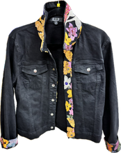 Load image into Gallery viewer, Elite Style Black Denim Jean Jacket Embroidered Accents A.Z.I. Brand