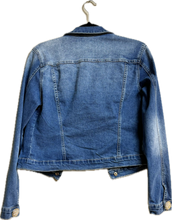 Load image into Gallery viewer, Orly Brand Woman&#39;s Denim Jean Jacket with Fancy Gold Button Detail