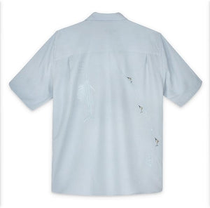 Swordfish Bamboo Cay Men's Short Sleeve Shirt Embroidered Chalk Blue