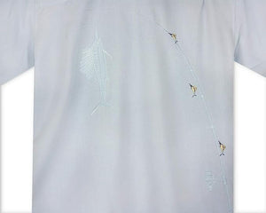 Swordfish Bamboo Cay Men's Short Sleeve Shirt Embroidered Chalk Blue