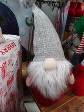 Load image into Gallery viewer, Holiday Standing Gnomes with Stocking Hats in Red and Gray