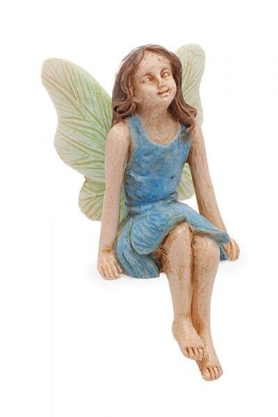 Fairy Garden Fairy |  sitting fairy in blue dress | Fairy -  Miniature Supplies MG129