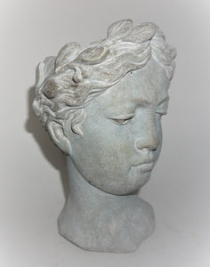 Greek Lady Head Planter | 9" Tall Aphrodite Goddess